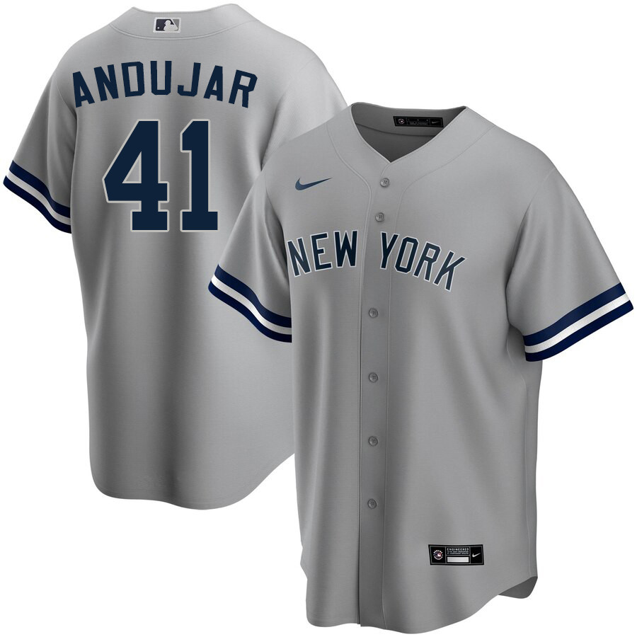 2020 Nike Men #41 Miguel Andujar New York Yankees Baseball Jerseys Sale-Gray